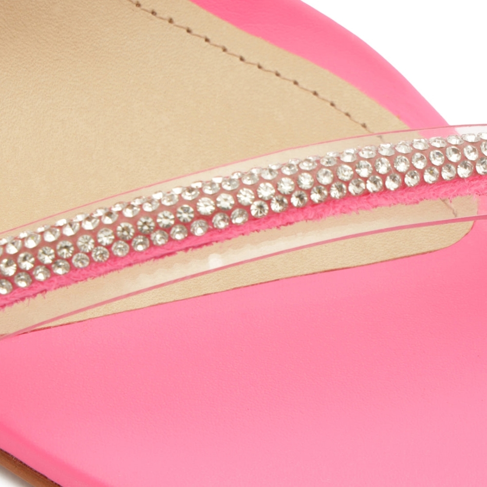 SCHUTZ Pink Sparkle Embellished Stiletto Sandals | Size 7.5 | NWT - Picture 3 of 5